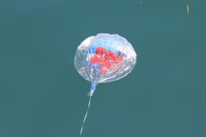 Balloon on the ocean