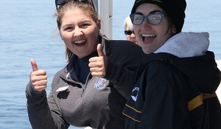 Interns on a whale watch