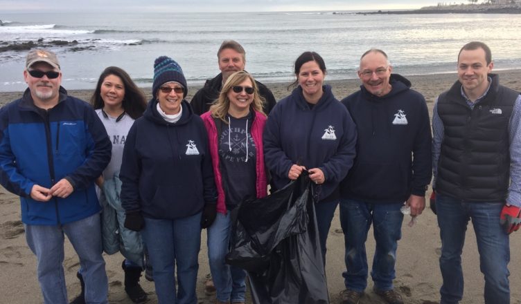 Robyn Sealock and friends picked up 31 pounds of litter at Bass Beach on 1/21/17.
