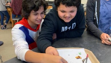 Portsmouth MIddle School microplastics activity