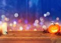 Halloween background image showing pumpkins and decor