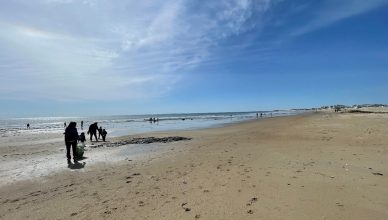 Seaman Paper Company Volunteers Cleaning Hampton Beach